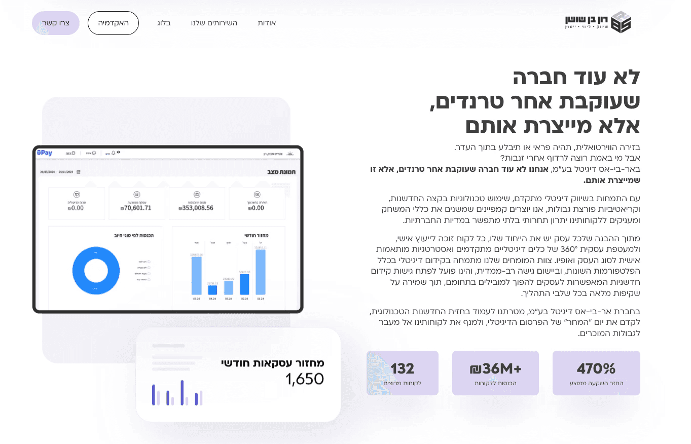 Marketing comapny website — תמונה 2