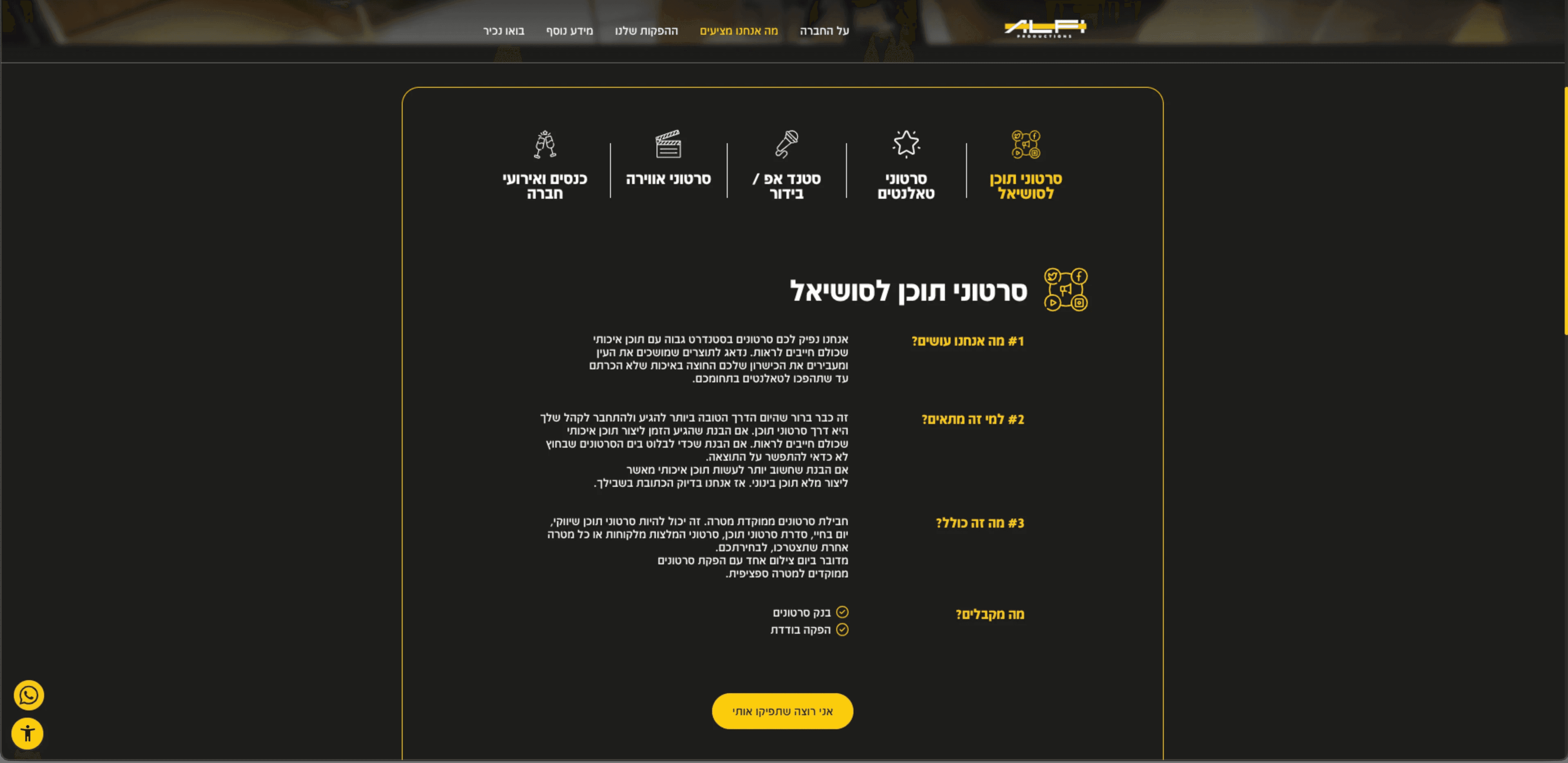 Video Production website — תמונה 3